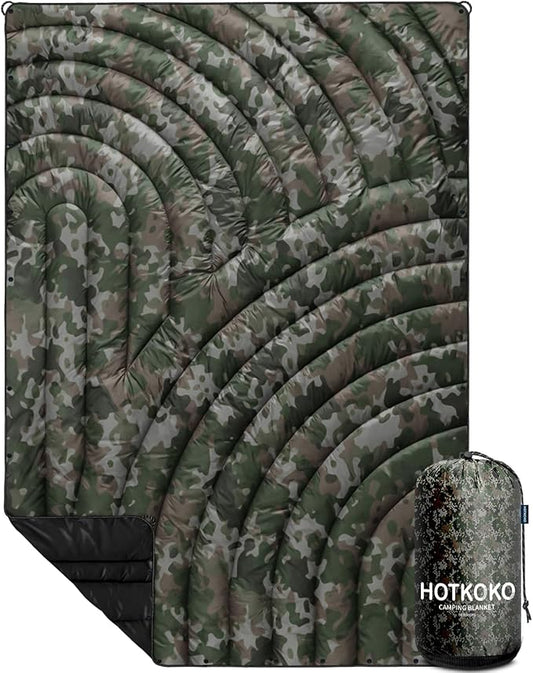 Camping Blanket,Lightweight Puffy Printed Camping Blanket Packable Outdoor Blanket for Camping,Traveling, Stadium, Hiking, Picnics