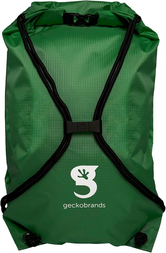 geckobrands Embark 10L Drawstring Backpack – Waterproof, Lightweight Dry Bag for Beach, Hiking, and Light Water Activities
