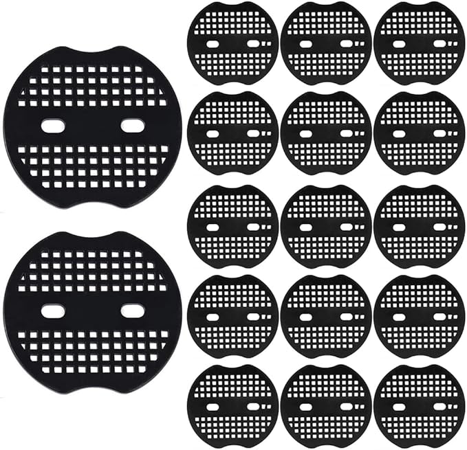 Bakulyor 200pcs Garden Staples Plastic Buffer Washer, Landscape Staple Stakes Gaskets, Yard Pins Gasket for Weed Barrier Fabric, They Keep The Barrier from Ripping & Create a Sturdier Hold - Black