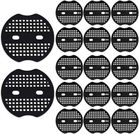 Bakulyor 200pcs Garden Staples Plastic Buffer Washer, Landscape Staple Stakes Gaskets, Yard Pins Gasket for Weed Barrier Fabric, They Keep The Barrier from Ripping & Create a Sturdier Hold - Black