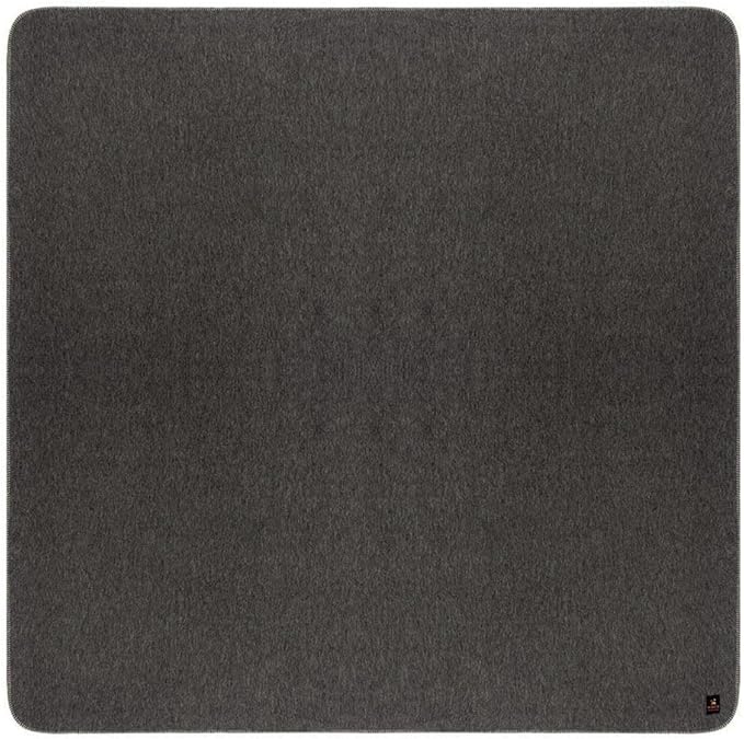 Thick Alpaca Wool Blanket - Heavyweight for Camping Outdoors or Using Indoors | Soft Peruvian Blanket (Dark Gray/Soft Gray, Queen)