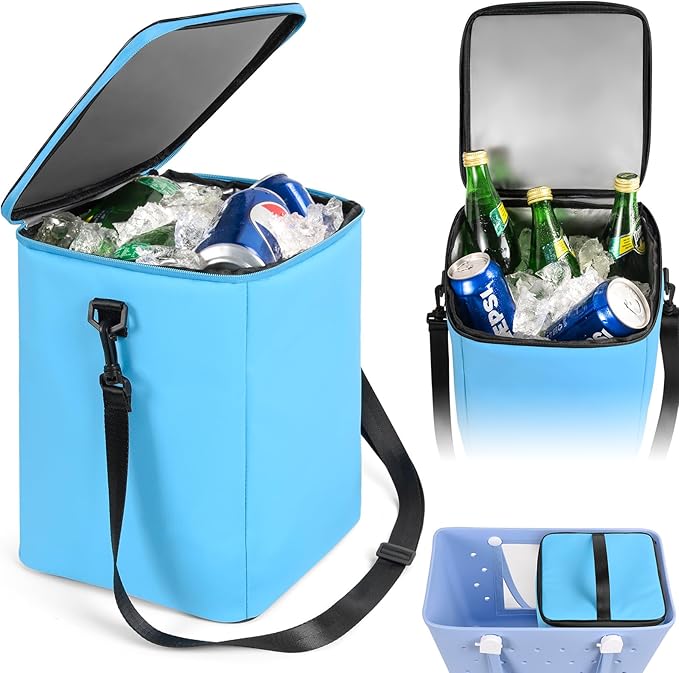 Cooler Insert for Bogg Bag XL Tote – Large Organizer Insert with Mesh Divider, Cup Holder & Waterproof Pouch — Beach, Camping, BBQ, Picnic