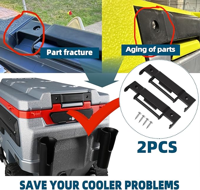 2PCS Cooler Snap-On Hinges Fits for Igloo Trailmate Journey 70 Qt Cooler,Cooler Replacement Snap-On Hinge,Igloo Trailmate Accessories (Trailmate Journey 70 Qt)