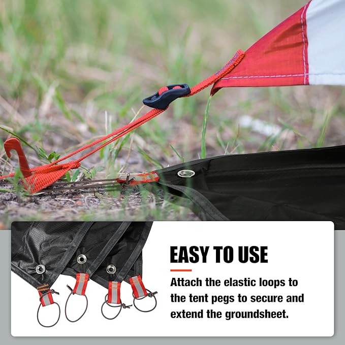 REDCAMP Waterproof Camping Tent Tarp - 36"x83", 4 in 1 Multifunctional Tent Footprint for Camping, Hiking and Survival Gear, Lightweight and Compact