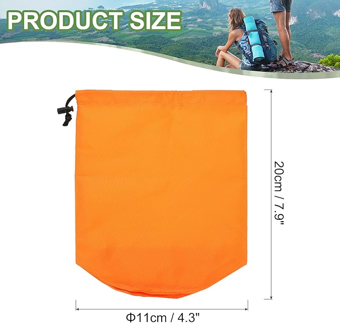 PATIKIL Stuff Sack, Waterproof Outdoor Storage Sack Portable Drawstring Dust Flap Bags Lightweight Sleeping Bag for Camping Hiking Backpacking