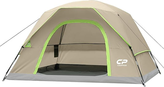 Tents for Camping 4 Person Tent Waterproof Windproof Double Layer Camping Tent, Easy Setup Dome Tent with Large Mesh Windows & Wider Door for Outdoor Camping & Hiking
