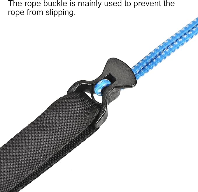 MECCANIXITY Tent Rope Buckles, 4mm Plastic Guyline Adjuster Cord Tensioners for Outdoor Camping Canopy Tarp, Black Pack of 10