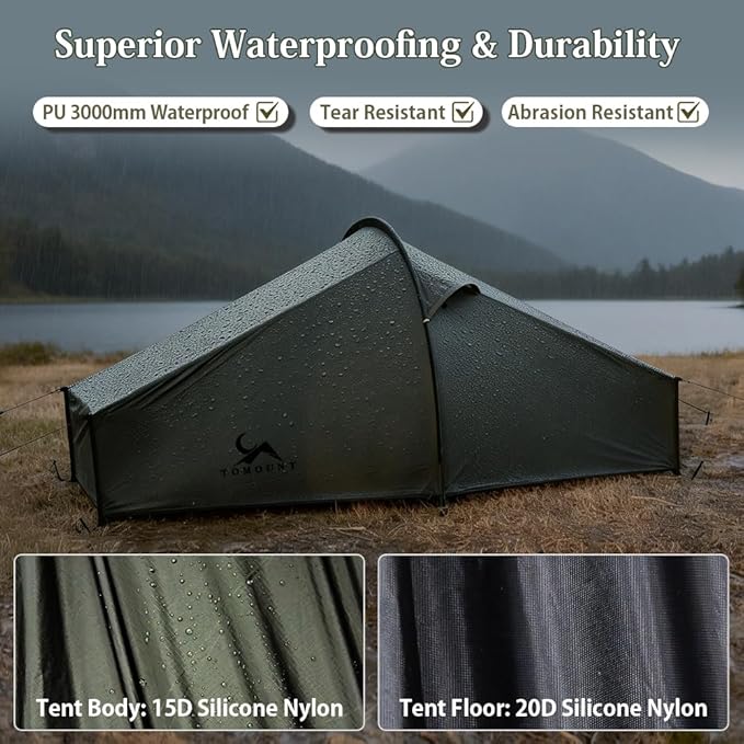 Ultralight 15D Nylon Tent Lightweight Backpacking Tent,Waterproof Windproof Tents for Climbing,Camping,Hiking,Trekking