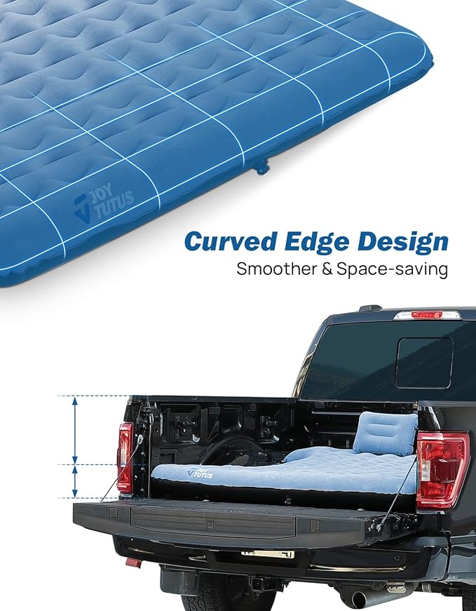 JOYTUTUS Truck Tent with Rainfly 5.5Ft-6Ft +Light Version Truck Bed Air Mattress