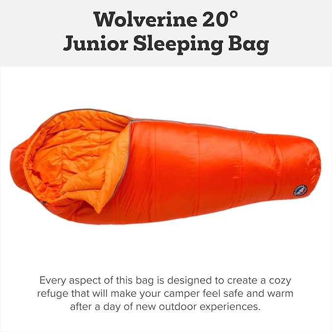 Big Agnes Kids & Youth Sleeping Bag – Ultralight Cold Weather Backpacking & Camping, Kids, Juniors, Teens, 20 Degrees