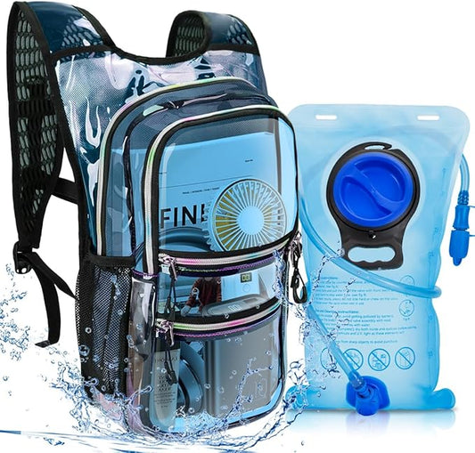 Hydration Pack, Water Backpack with 3L Hydration Bladder Lightweight Insulation, Festival Essential, Rave Hydration Backpack, Hydropack Backpack for Rave, Hiking, Biking, Festival Gear