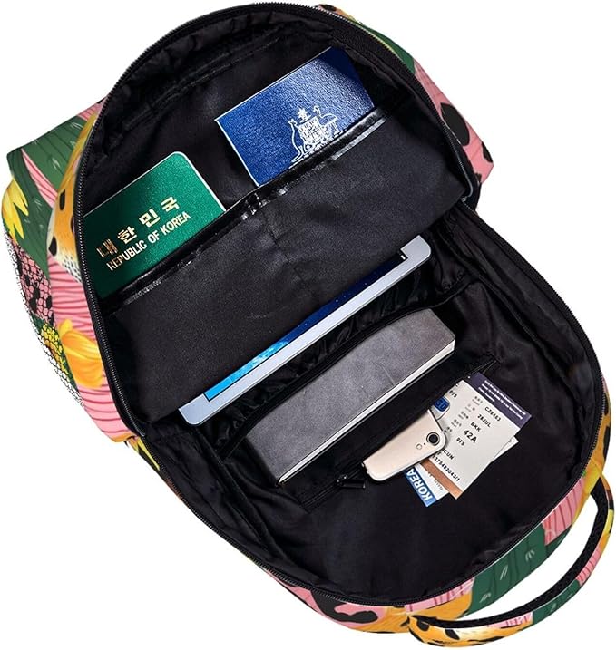 Casual Daypack Multipurpose Anti-Theft Large Capacity Carry On Bag, 90S Sunflower Leopard Cactus Casual Daypack Climbing Shoulder Bag With Padded Straps
