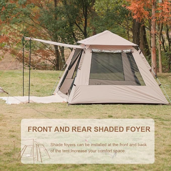Camping Tent with Instant Setup, Waterproof Tent, 1-2 Person Easy Quick Setup Dome Family Tents for Camping