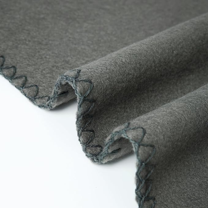 CAI TENG Fleece Blankets Bulk 6 Pack Throw Blankets for Couch Bed 50x60 inch Kids Blanket Warm Soft Cozy Travel Blankets Lightweight Pet-Friendly Small Throws Camping Gifts Green-Grey