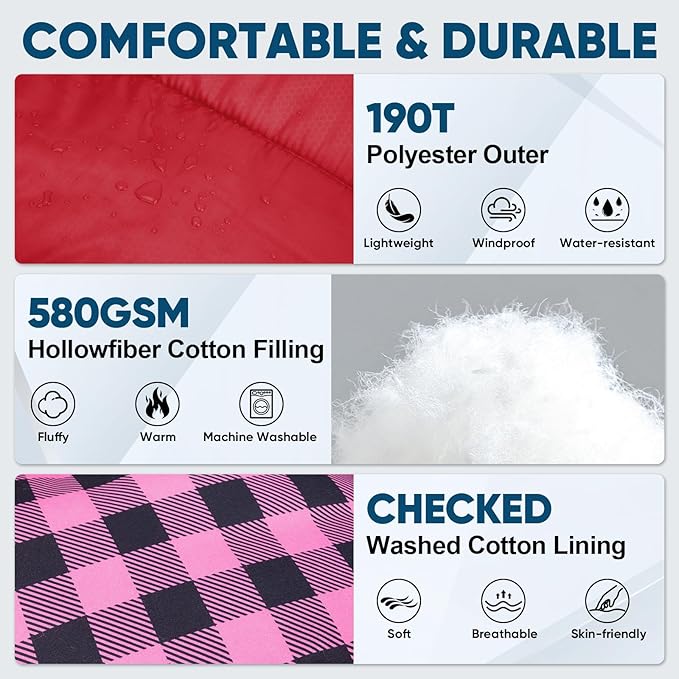 PTEROMY Sleeping Bags for Adults, Lightweight and Machine Washable, Water Resistant Backpacking Camping Sleeping Bag for Warm Cold Weather, Camping Essentials for Hiking Travel