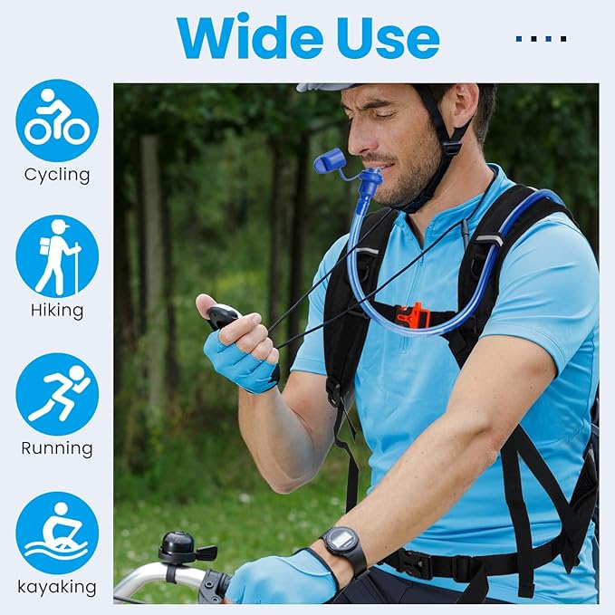 Cunno 2 Set Hydration Backpack with 2L Water Bladder, Hydration Pack with Hydration Bladder Hiking Running Cycling Biking Water Backpack Pack for Men and Women
