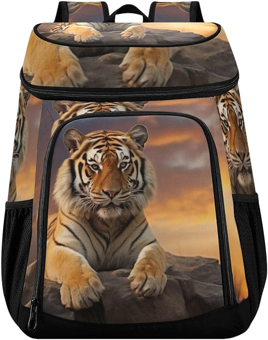 YETTASBIN Leakproof 36 Cans Cooler Backpack for Men Women - Tiger Insulated Backpack Cooler Large Capacity Waterproof Lunch Bag for Hiking, Camping, Beach, Fishing, Work