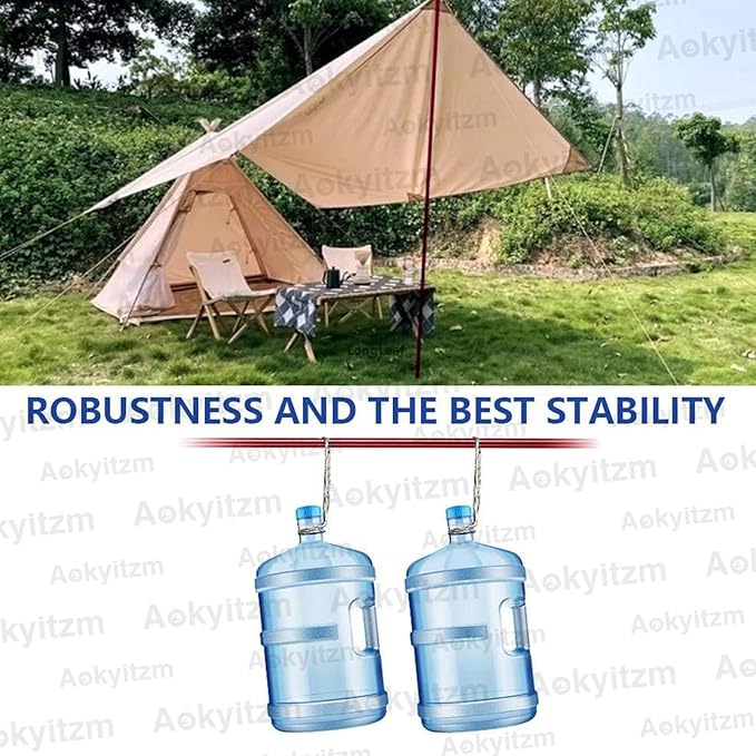 Tent Poles,Adjustable Portable Tent Poles-74.8" Sturdy and Durable Rustproof Thickened Iron Tent Stakes for Camping,Hiking,Van Awnings,Beach Awning Tent Accessory with Storage Bag-2 Pack (Red)