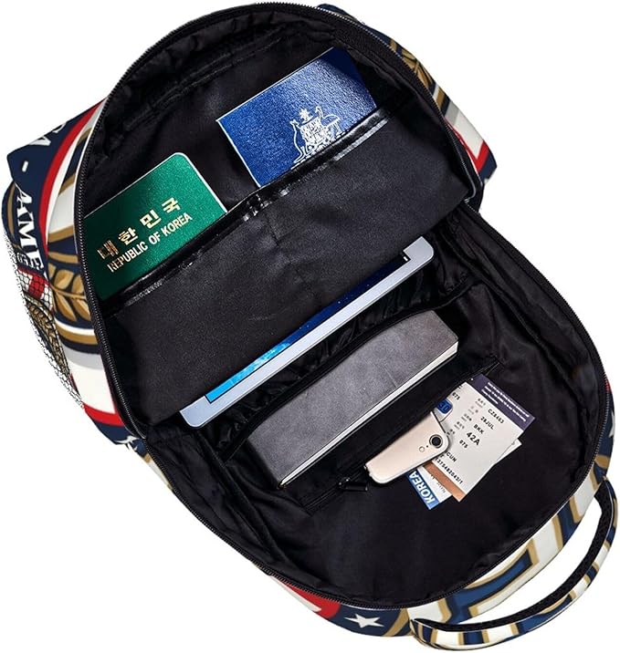 Daypack Backpack Polyester Multipurpose Anti-Theft 250th Anniversary 1776-2026 Patriotic Eagle Art Shoulder Bag Big Capacity Gym Outdoor Hiking Backpack With Smooth Zippers