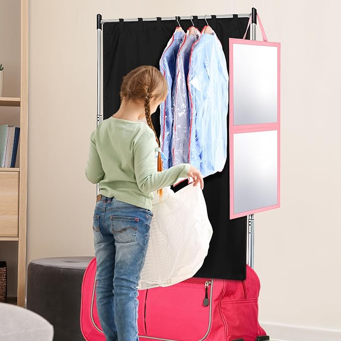 Privacy Curtain for Dance Bag Suitcase Portable Changing Room Privacy Curtain Without Rack Partition Screens for Dancer Backstage Accessories, Camping, Window Shades
