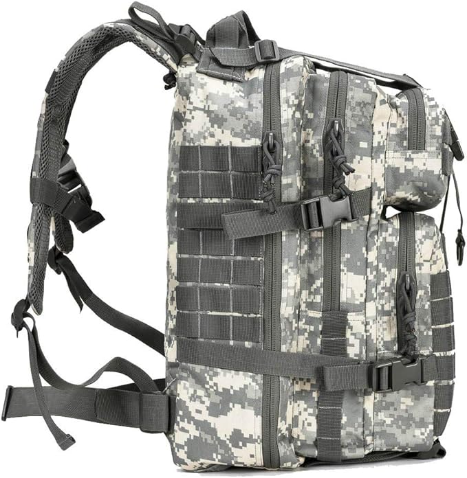 REEBOW GEAR Military Tactical Backpack for Men Large 34L Army 3 Day Assault Pack Molle Bag Backpacks (34L, ACU Camouflage)