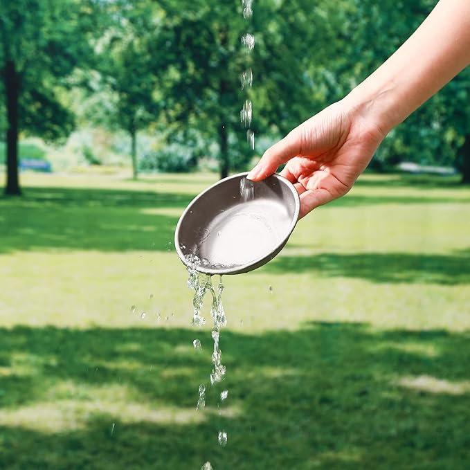 Pure Titanium Camping Sauce Dish 2 Pieces 4.6 inch Salad Sacue Bowl for Backpacking Outdoor Hiking