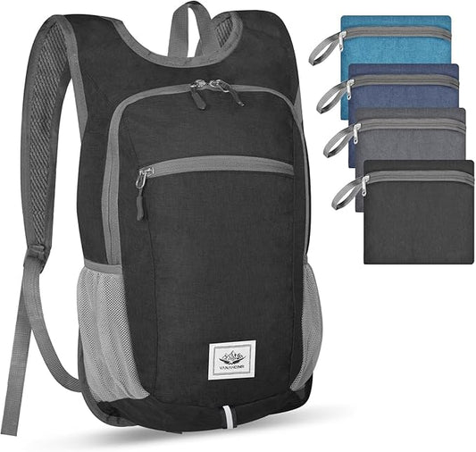 Hiking Backpack Small Lightweight Packable Foldable foldable backpack Packable Camping Hiking for Backpack (Black)