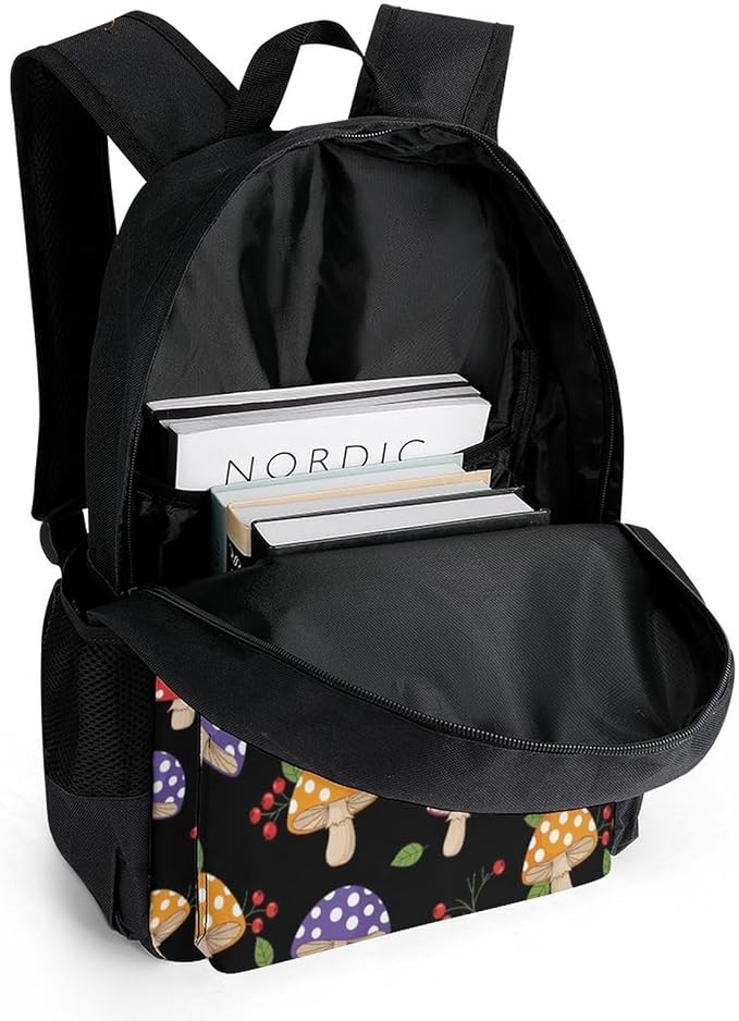Outdoor Backpack Gym Bag Mushrooms Outdoor Activities with Big Capacity Daypack, College Bookbag