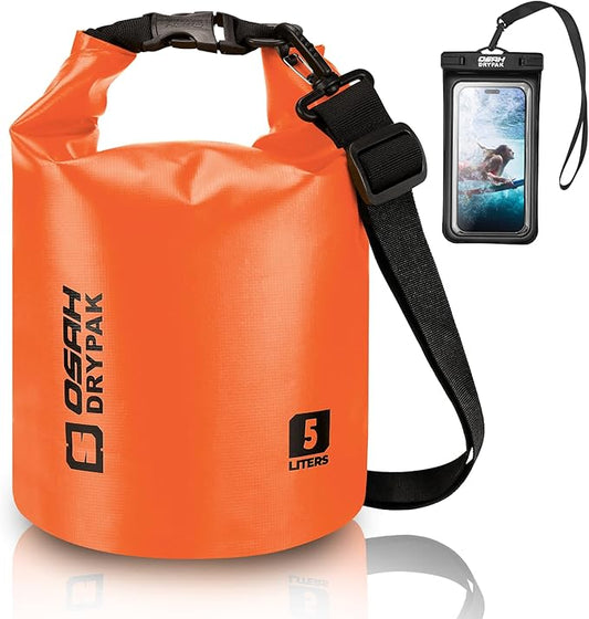 Waterproof Dry Bag, 5L/10L/20L/30L/40L Roll Top Lightweight Storage Backpack with Phone Case for Women & Men, Floating Waterproof Sack for Travel, Swimming, Kayaking, Paddle Board, Camping & Beach