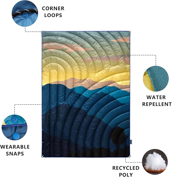 Camping Blanket,Lightweight Puffy Printed Camping Blanket Packable Outdoor Blanket for Camping,Traveling, Stadium, Hiking, Picnics