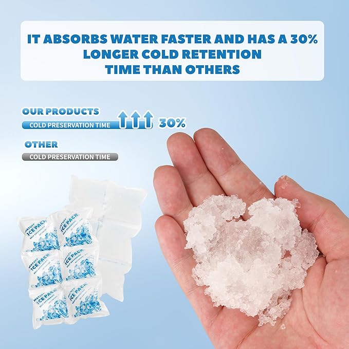 50 Sheets Reusable Freezer Ice Packs for Coolers & Lunch Boxes - Long-Lasting Gel Ice Packs, Cuttable 300 Cells, Keep Food/Drinks Cold for Shipping, Camping, Beach, Fishing