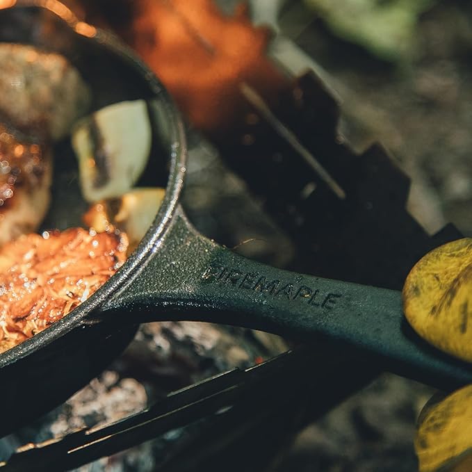 Fire-Maple Blackhawk 6" Cast Iron Skillet - Non-Stick Frying Pan with Even Heat Distribution for Bushcraft,Camping and Home Uses- Portable, Easy Storage - 600ml Capacity