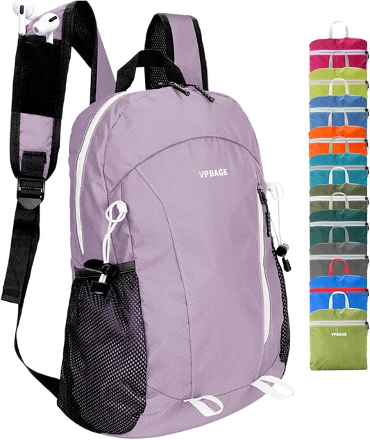 15L Water-resistant Hiking Daypack for Women, Small Backpack Travel Outdoor, Lightweight Day Pack with Tool Loops