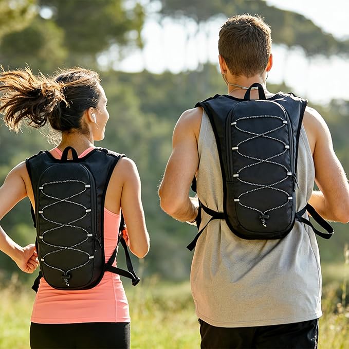 Lightweight Hydration Backpack, Running Backpack with 2L Water Bladder, for Women and Men Marathon, Trail, Cycling, Hiking, Jogging