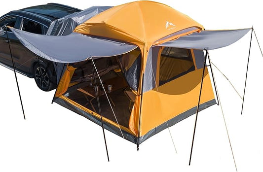 SUV Tent for Camping,Waterproof PU2000mm, Fits 5-8 People,Spacious Double Layer Design, Includes Rainfly & Storage Bag, 8FT L x 8FT W x 7.2FT H | for Camping, Waterproof PU2000mm, Spacious Double Layer Design, Includes Rainfly, Storage Bag