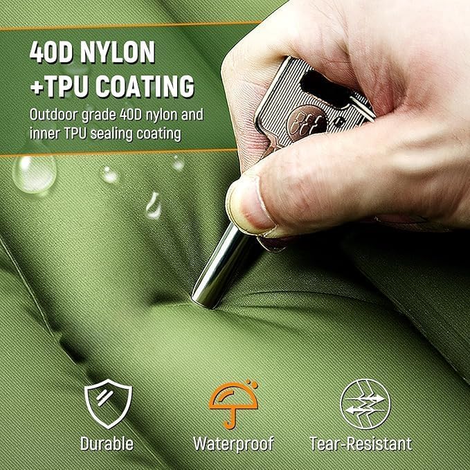 Sleeping Pad for Camping,Ultralight Inflatable Camping Mattress with Built-in Foot Pump for Backpacking, Hiking, Traveling