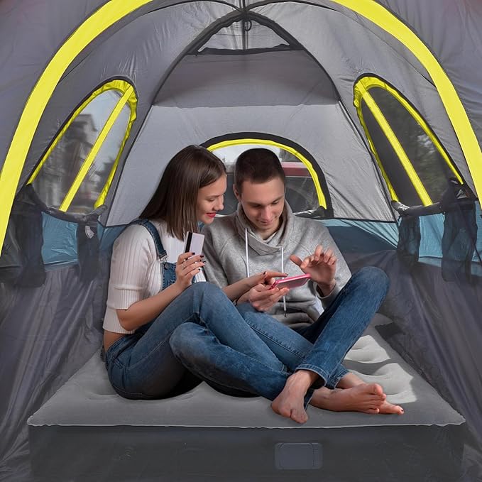 Umbrauto Truck Bed Tent with Awning: 5.5'-5.8' PU3000mm Waterproof Pickup Truck Tents, Easy Set-up for 2 Person, Fits Full Size Short Bed, Chevy, Dodge, Ford, GMC, Blue