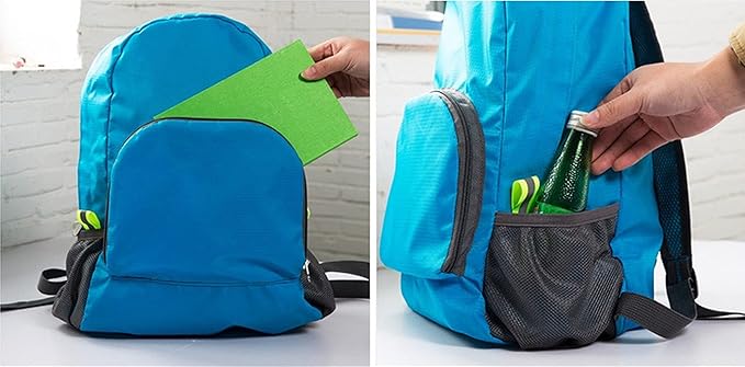 Backpack Packable Foldable Ultra Lightweight Water Resistant Durable Camping Travel Hiking Daypack for Men Women (Black)