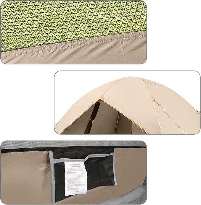 unp Camping Tent 2/3/4/6 Person Dome Tent, Easy to Set Up for Camping, Lightweight Camping Tent, Portable Camping Tent for Outdoor and Backpacking Beaches