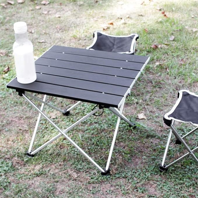 Camping Table, Folding Beach Table, Aluminium Alloy Portable Folding Table with Bag, Portable Beach Table, BBQ Camping Table Desks for Outdoor Picnic