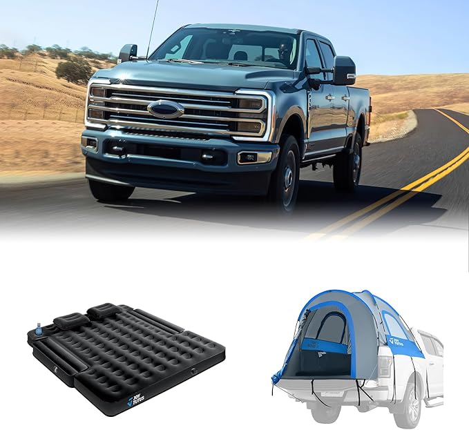 JOYTUTUS 6.5ft Rainfly Portable Truck Bed Tent+JOYTUTUS Truck Bed Air Mattress for 6-6.5Ft