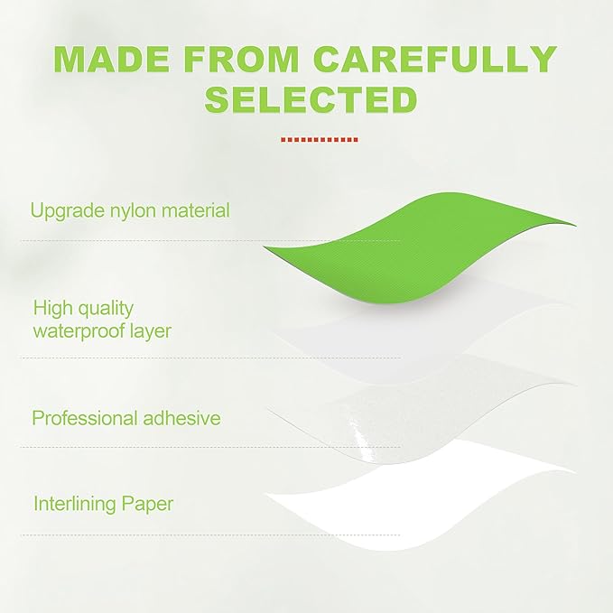 Awning Repair Tape,Tent Patch kit,Waterproof Repair Tape kit of RV Awning,Boat Covers,Canvas,Vinyl Fabric,Tarp,Sail-4x78in（Grass Green）