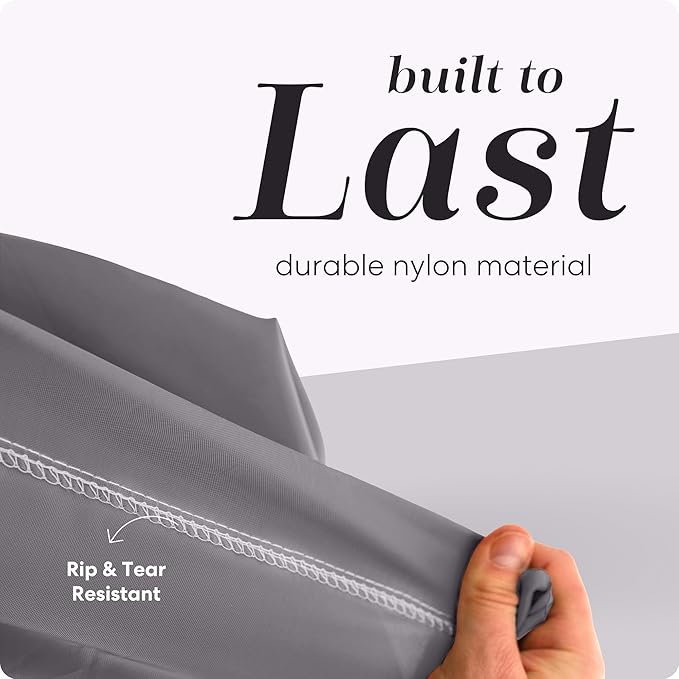 Handy Laundry Bag Shoulder Strap - Drawstring Locking Closure, Durable Nylon Material, Large Capacity, Heavy Duty Stitching - Perfect for Laundromat or College Dorm (Grey, 30" x 40")