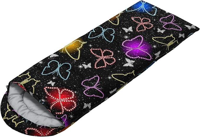 Sleeping Bags for Adults and Kids Camping Sleeping Bags for Girls and Boys Lightweight Waterproof Cold/Warm 3-Season Outdoor Travel with Compression Bags