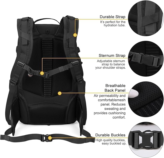 Mardingtop 35L Molle Tactical Military Backpack for Men，Cordura Backpack for Hiking,Camping,Survival