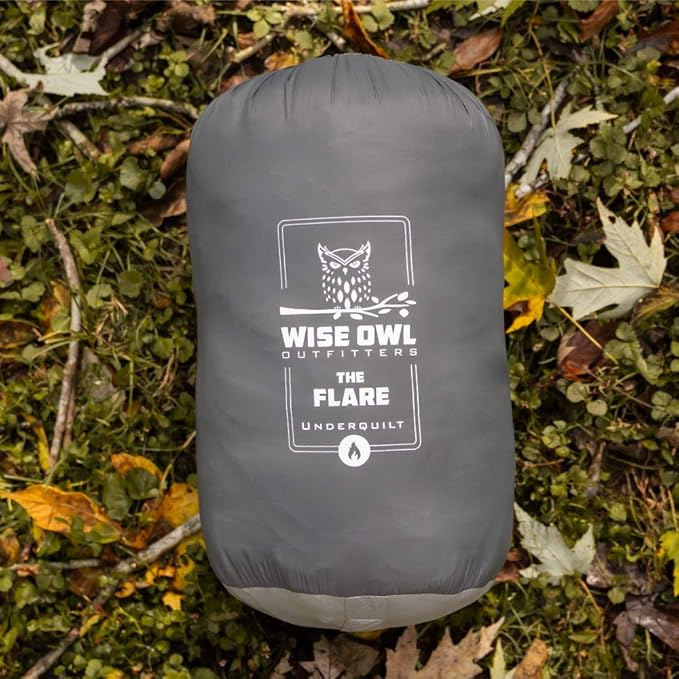 Wise Owl Outfitters Hammock Underquilt – Insulated Camping Quilt for Warm Sleeping – Fits Under Hammocks – Ultralight, Water-Resistant & Packable