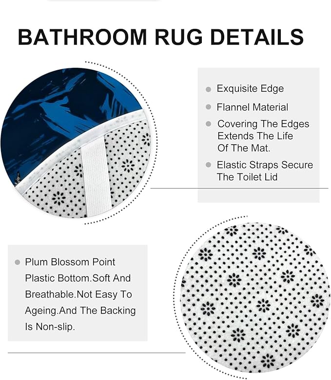 Mountain Shower Curtain Sets, Nature Outdoor Tent Campfire Summer Blue Waterproof Fabric Bathroom Sets with Shower Curtain and Rugs Decorative for Toile Guest Room 72x72 Inch