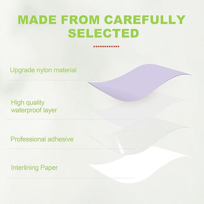 7x9in Nylon Repair Patch，Tent Repair Kit，Self Adhesive Waterproof Fabric Repair Tape for Tent, Umbrella, Sleeping Bag, Down Jackets,Knapsack. （Purple,6ps）