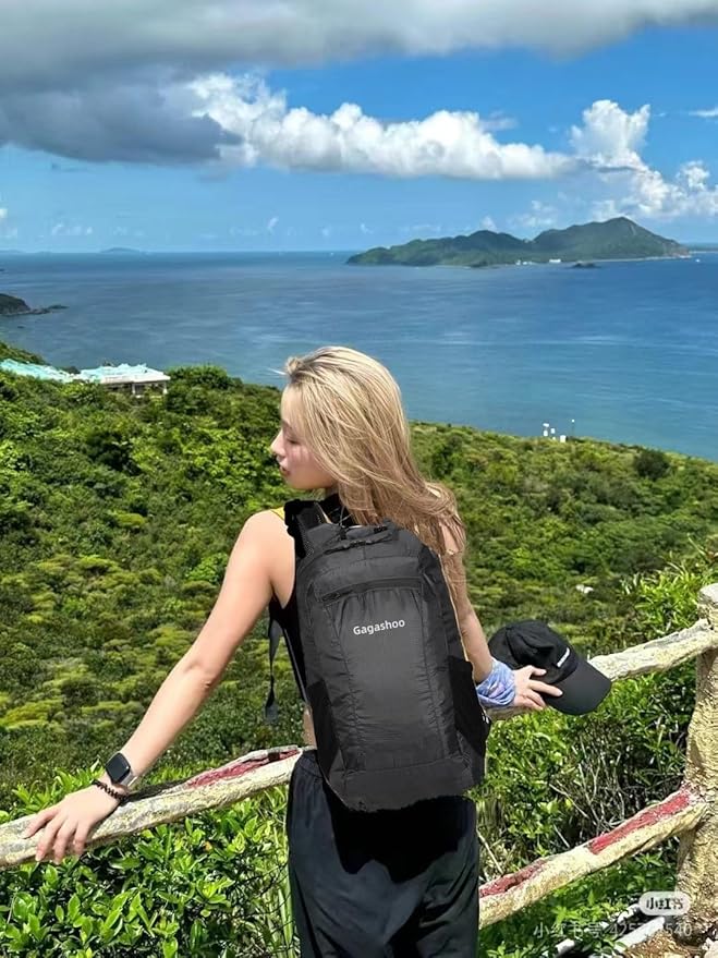 Small Foldable Hiking Daypack Packble Skin Casual Backpack Camping Cycling Travel Outdoor Day Bags Useful (Dark Blue)