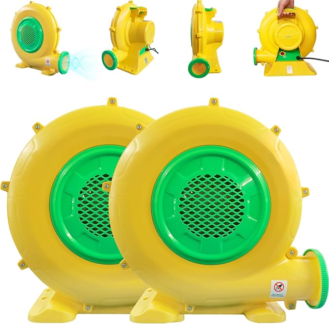 Bounce House Blower for Inflatables, 950W+480W Powerful Inflatable Blower Portable Fan Pump for Inflatable Bouncy Castle, Bubble House, Jump Slides, Water Slide, Spray Booth